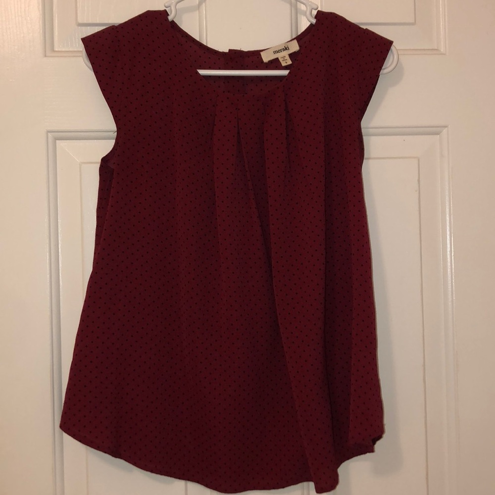 Burgundy blouse